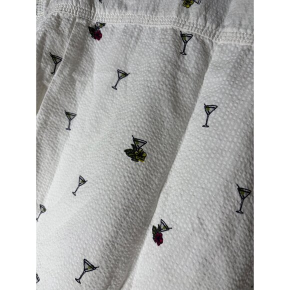 Tommy Bahama Men’s Size Large White Mix Master Camp Martini Button Down Shirt - Picture 6 of 9